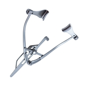 Maumenee-Park Speculum, Solid 14mm Blades With Dull Finish, 36mm Spread, Canthus Bar, Adjustable Blade Locking Screws On Outside Of Branches, And Overall Length Of 3 1/8" (80mm)  